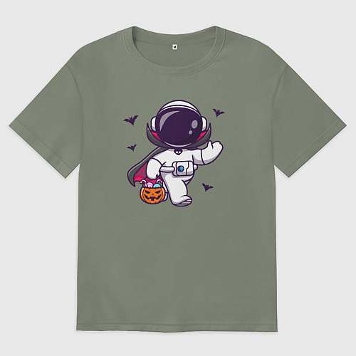 Женская футболка оверсайз Космонавт с конфетками / Авокадо – фото 1