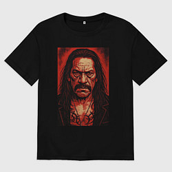 Футболка оверсайз женская Дэнни Трехо, цвет: черный