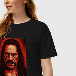 Футболка оверсайз женская Дэнни Трехо, цвет: черный — фото 2