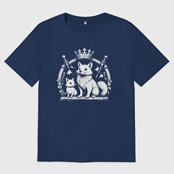 Женская футболка оверсайз Соболята с короной