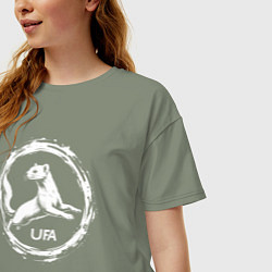 Футболка оверсайз женская Куница ufa, цвет: авокадо — фото 2