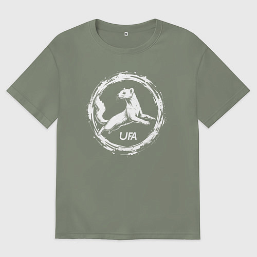 Женская футболка оверсайз Куница ufa / Авокадо – фото 1