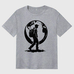 Женская футболка оверсайз Путешественник мира