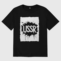 Женская футболка оверсайз СССР в стиле граффити