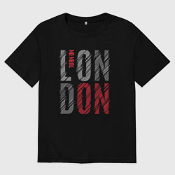 Футболка оверсайз женская Поверни на Лондон, цвет: черный