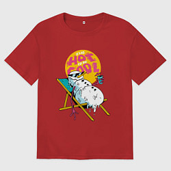 Женская футболка оверсайз Тающий снеговик