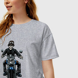 Футболка оверсайз женская Skeletor racer, цвет: меланж — фото 2