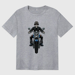 Женская футболка оверсайз Skeletor racer