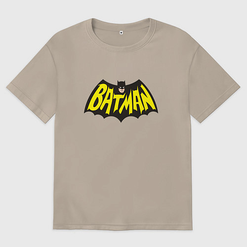 Женская футболка оверсайз Batman old classic / Миндальный – фото 1