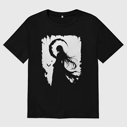 Женская футболка оверсайз Девушка гот аниме