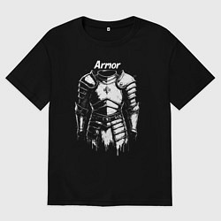 Женская футболка оверсайз Доспехи символ силы и защиты