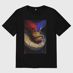 Футболка оверсайз женская Черный плащ - Квага, цвет: черный