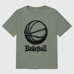 Футболка оверсайз женская Basketball готический, цвет: авокадо
