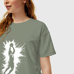 Футболка оверсайз женская Динамика слэм-данк, цвет: авокадо — фото 2