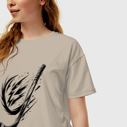 Футболка оверсайз женская Динамичная клюшка, цвет: миндальный — фото 2