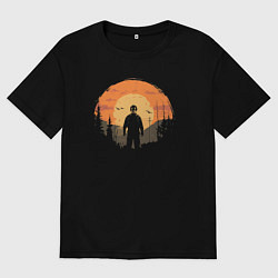 Футболка оверсайз женская Киллер Майкл Майерс, цвет: черный