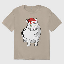 Женская футболка оверсайз Мемный кот Бендер - 2026