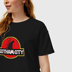 Футболка оверсайз женская Gotham city park, цвет: черный — фото 2