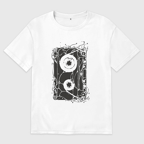 Женская футболка оверсайз Кассета / Белый – фото 1