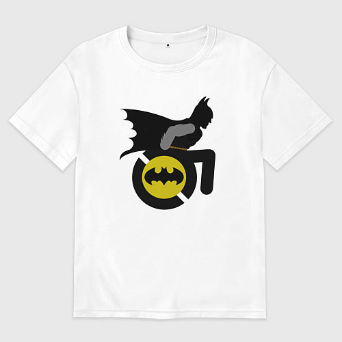 Женская футболка оверсайз Batman race / Белый – фото 1