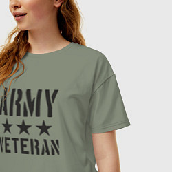 Футболка оверсайз женская Ветеран армии, цвет: авокадо — фото 2