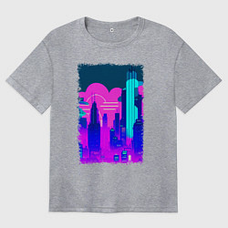 Футболка оверсайз женская Будущее близко, цвет: меланж