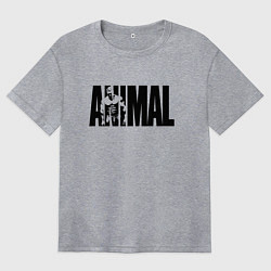 Женская футболка оверсайз Качек - животное