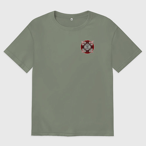 Женская футболка оверсайз Бережёного бог черно-красный арт / Авокадо – фото 1