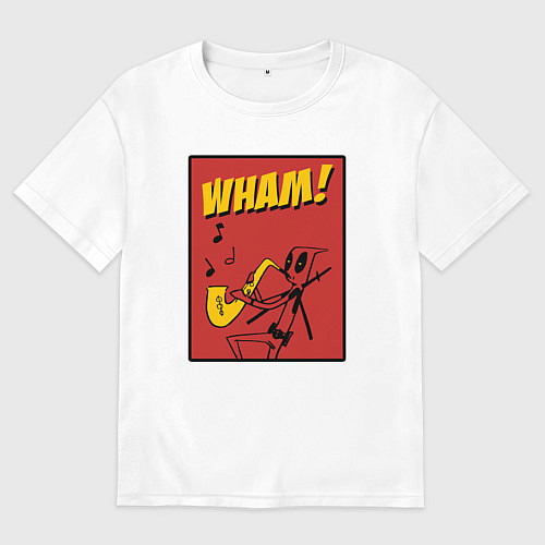 Женская футболка оверсайз Jazz Deadppol / Белый – фото 1