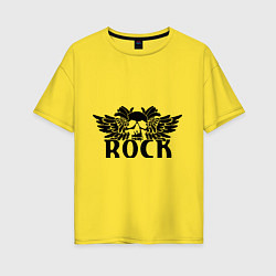 Женская футболка оверсайз Rock Bang