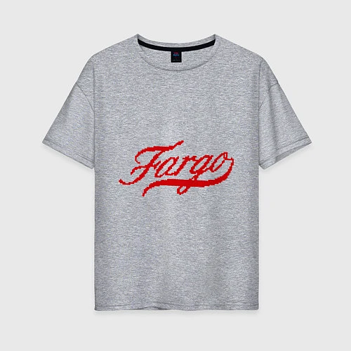 Женская футболка оверсайз Fargo / Меланж – фото 1