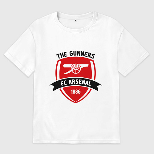 Женская футболка оверсайз FC Arsenal: The Gunners / Белый – фото 1