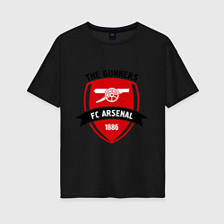 Футболка оверсайз женская FC Arsenal: The Gunners, цвет: черный