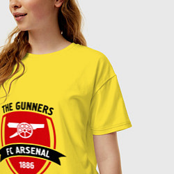 Футболка оверсайз женская FC Arsenal: The Gunners, цвет: желтый — фото 2