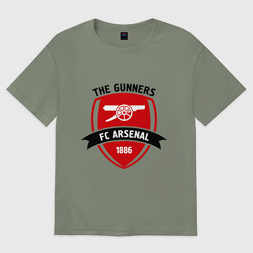 Женская футболка оверсайз FC Arsenal: The Gunners / Авокадо – фото 1