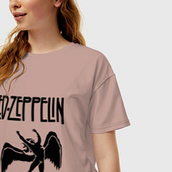 Футболка оверсайз женская Led Zeppelin, цвет: пыльно-розовый — фото 2