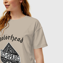 Футболка оверсайз женская Motorhead: Ace of spades, цвет: миндальный — фото 2