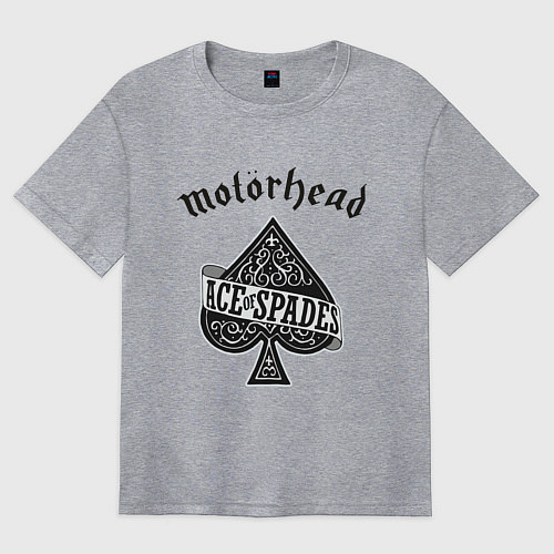 Женская футболка оверсайз Motorhead: Ace of spades / Меланж – фото 1