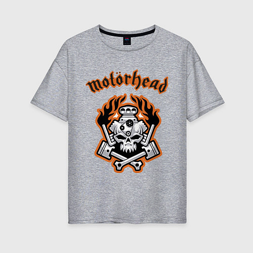 Женская футболка оверсайз Motorhead / Меланж – фото 1