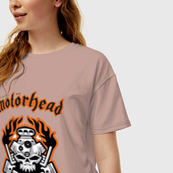 Футболка оверсайз женская Motorhead, цвет: пыльно-розовый — фото 2