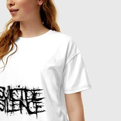 Футболка оверсайз женская Suicide Silence, цвет: белый — фото 2