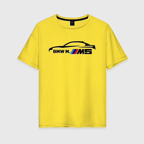 Женская футболка оверсайз BMW M5 / Желтый – фото 1