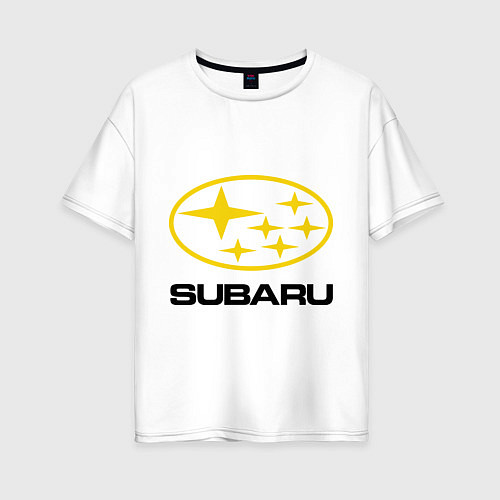 Женская футболка оверсайз Subaru Logo / Белый – фото 1