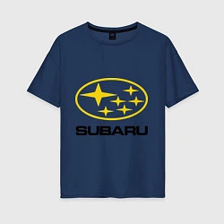 Женская футболка оверсайз Subaru Logo