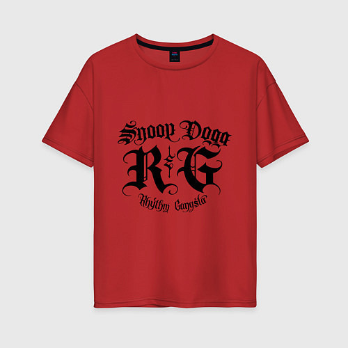 Женская футболка оверсайз Snoop Dogg: Gangsta / Красный – фото 1