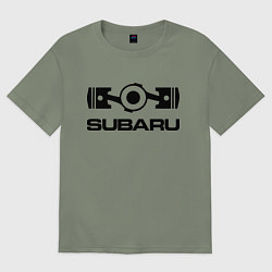 Футболка оверсайз женская Subaru, цвет: авокадо