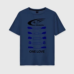 Женская футболка оверсайз One love subaru