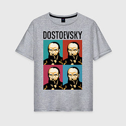 Футболка оверсайз женская Dostoevsky, цвет: меланж