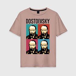 Футболка оверсайз женская Dostoevsky, цвет: пыльно-розовый