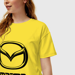 Футболка оверсайз женская Mazda Zoom-Zoom, цвет: желтый — фото 2